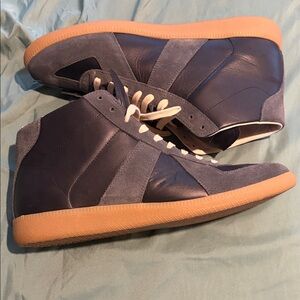 Maison Martin Margiela High-Top Sneakers in Navy and Gum Sole